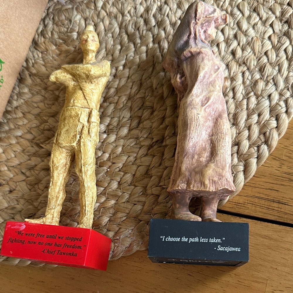 Chief Tawonka and Sacajawea figurines